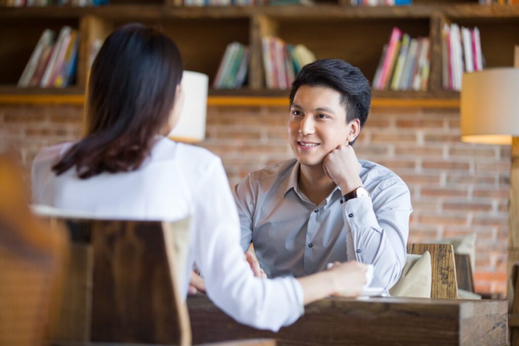 young woman and man talking in cafe 2022 03 31 20 59 28 utc 1