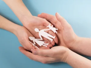 people holding hands cute paper family